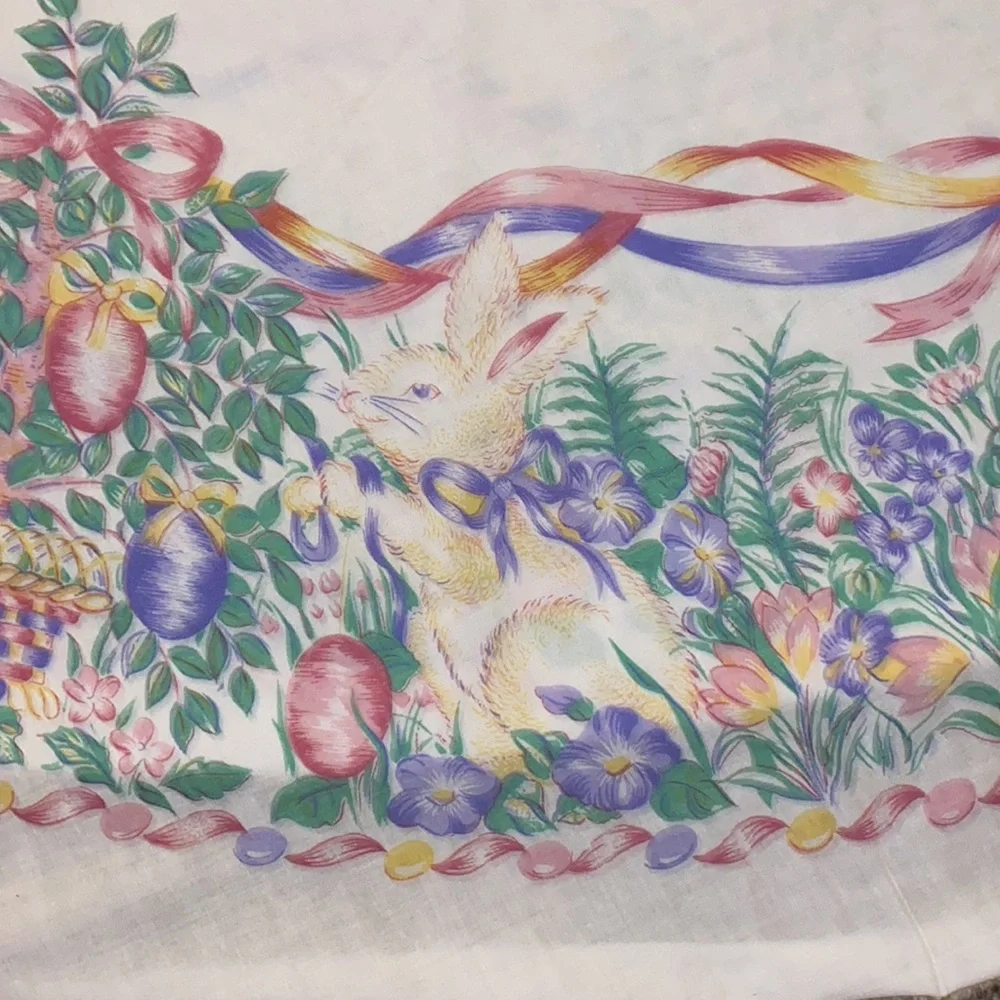 NEW Easter set - cotton/poly tablecloth and 4 napkins set